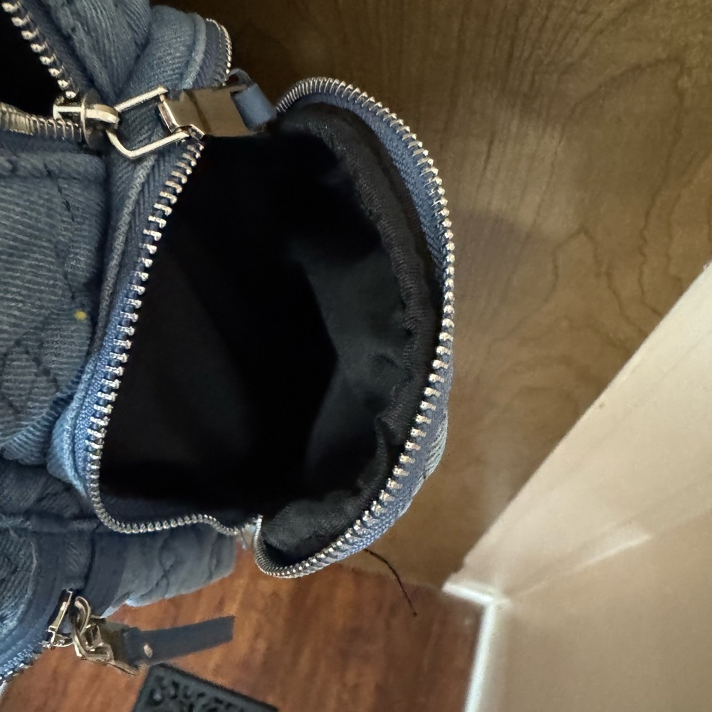 Modern Chic Quilted Blue Backpack - image 5